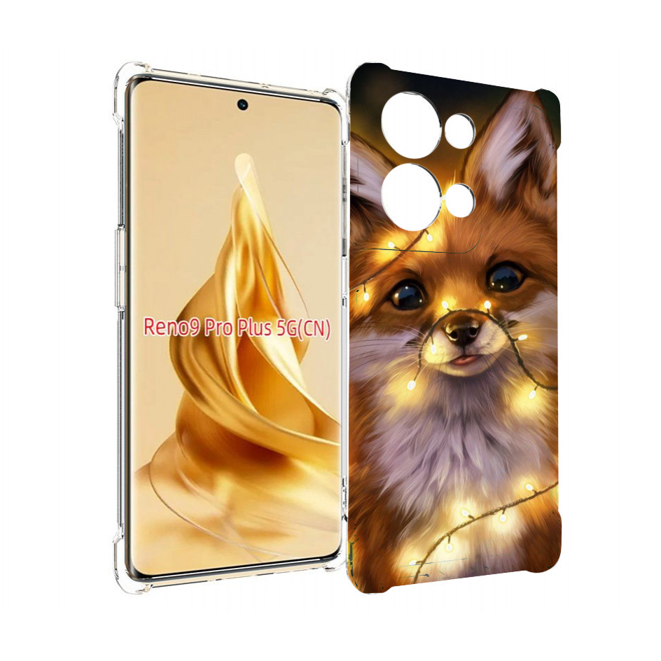 Чехол MyPads Лисенок-в-гирлянде для Oppo Reno 9 Pro + Plus