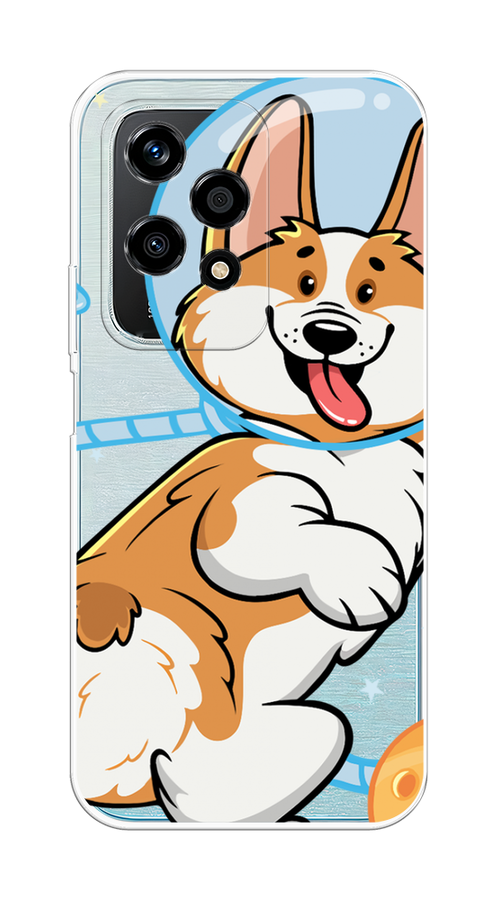 

Чехол на Honor 200 Lite "Корги-космонавт", Голубой;бежевый;белый, 6124650-1