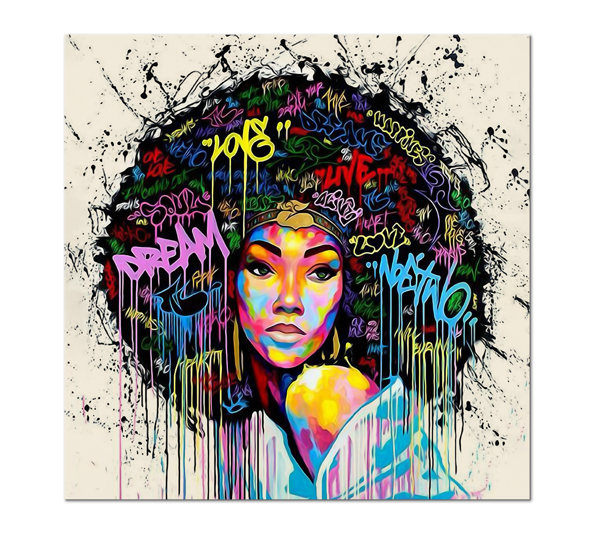 

Картина интерьерная на холсте Poly Print Art Девушка-Диско 50х50 см.