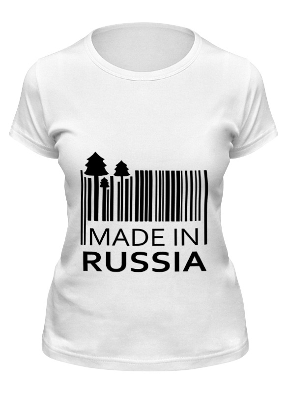 

Футболка женская Printio Made in russia белая L, Белый, Made in russia
