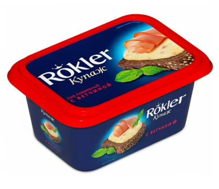 

Плавленый сыр Rokler с ветчиной 45% 370 г