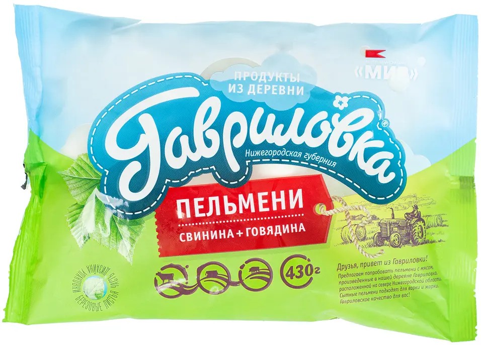 

Пельмени Гавриловка свинина-говядина 430 г