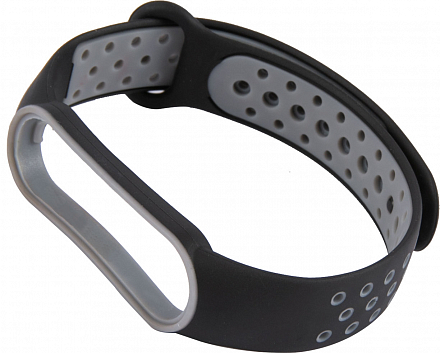 

Ремешок Red Line Silicone для Xiaomi Mi Band 6 Black-Grey, Черный;серый, Mi Band 6 черно-серый