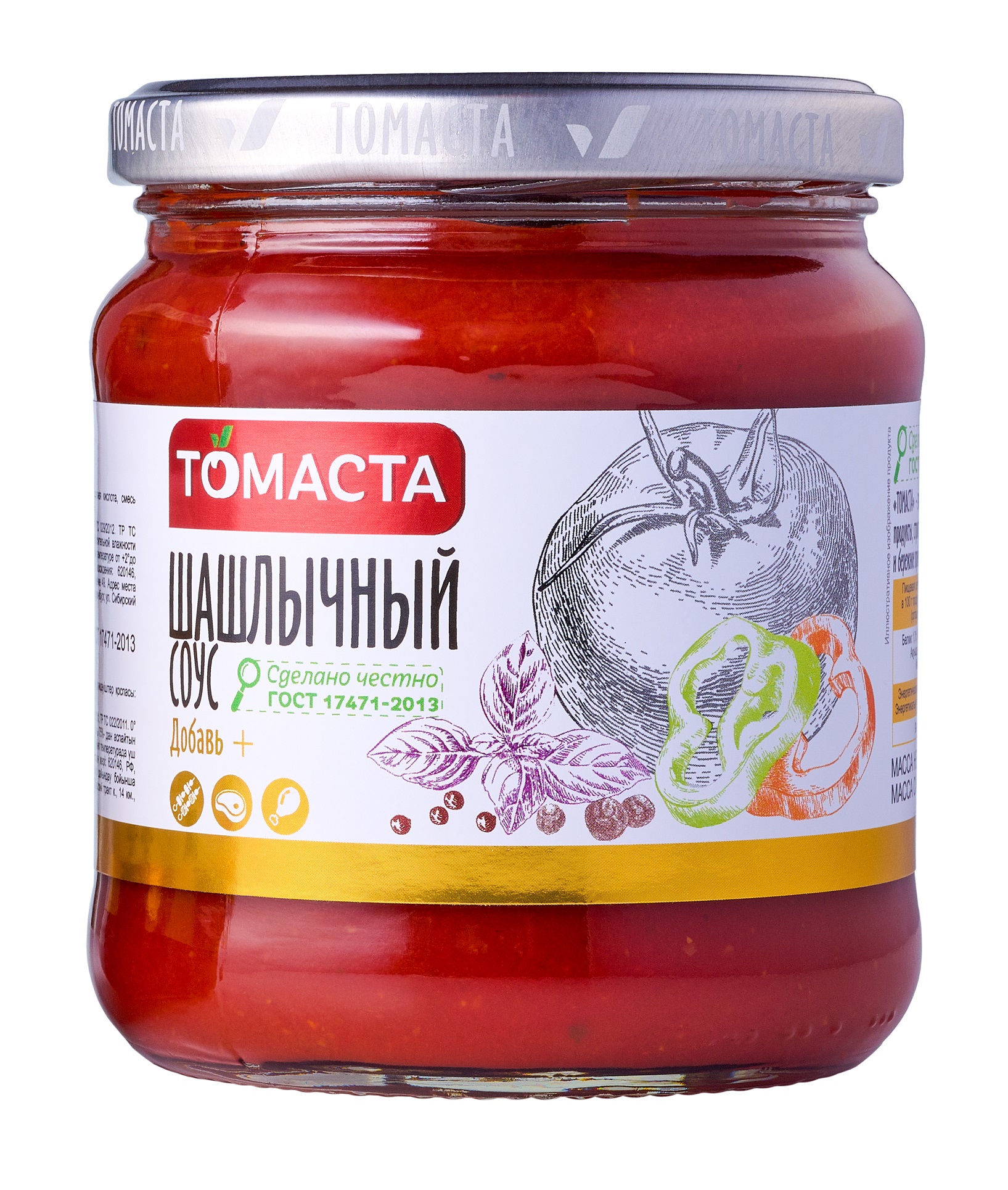 

Соус Томаста Шашлычный томатный 460 г