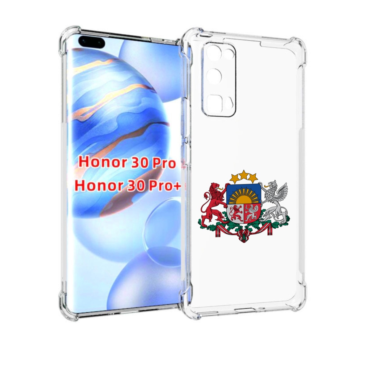 

Чехол бампер MyPads герб-латвии для Honor 30 Pro, Прозрачный, Tocco