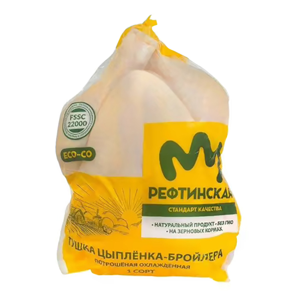 

Тушка цыпленка-бройлера Рефтинская 1-го сорта +-1 кг