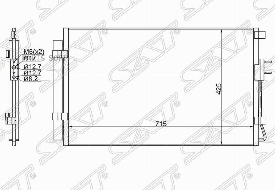 Радиатор Кондиционера Hyundai Santa Fe 13- Sat арт. ST-HN67-394-A0