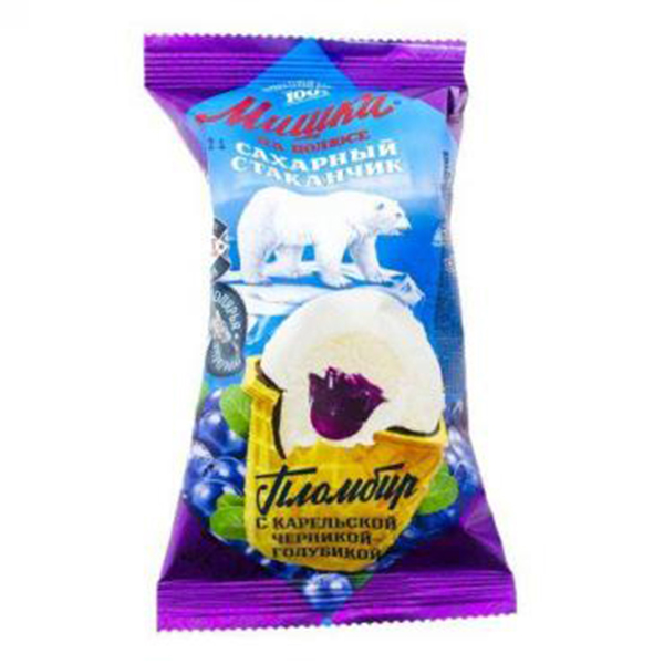 

Мороженое пломбир Мишка на полюсе черника-голубика 12% 70 г