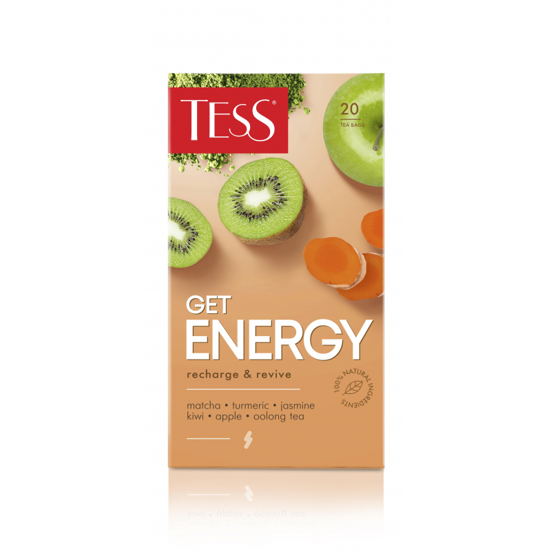 Чай Tess Get Energy улун с добавками, 1,5гх20шт/уп