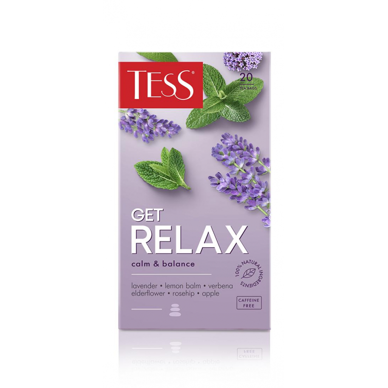 Чай Tess Get Relax чайный напиток с добавками, 1,5гх20шт/уп