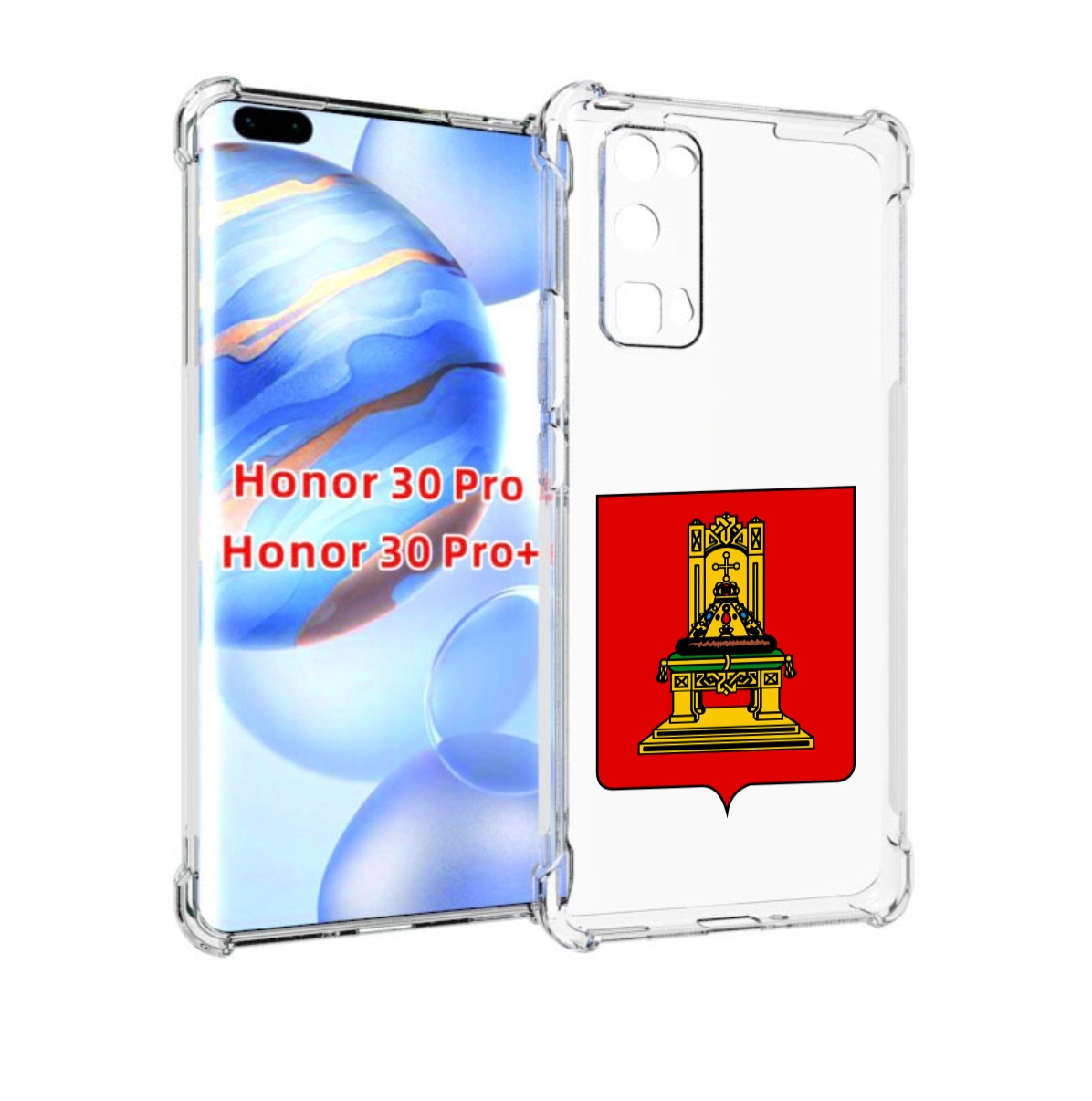 

Чехол бампер MyPads герб-тверская-область для Honor 30 Pr, Прозрачный, Tocco