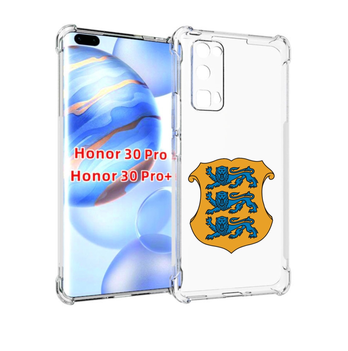 

Чехол бампер MyPads герб-эстонии для Honor 30 Pro, Прозрачный, Tocco