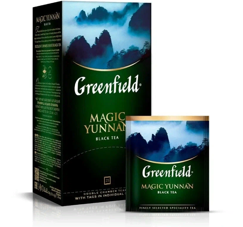 Чай Greenfield черный Magic Yunnan, 25пак/1уп 0356-10