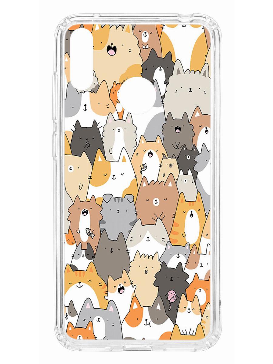 фото Чехол для huawei y7 2019 kruche print котики кruче