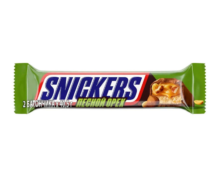

Шоколадный батончик Snickers лесной орех 81г
