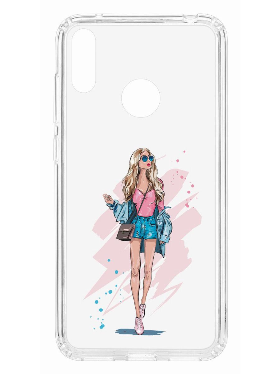 фото Чехол для huawei y7 2019 kruche print fashion girl кruче