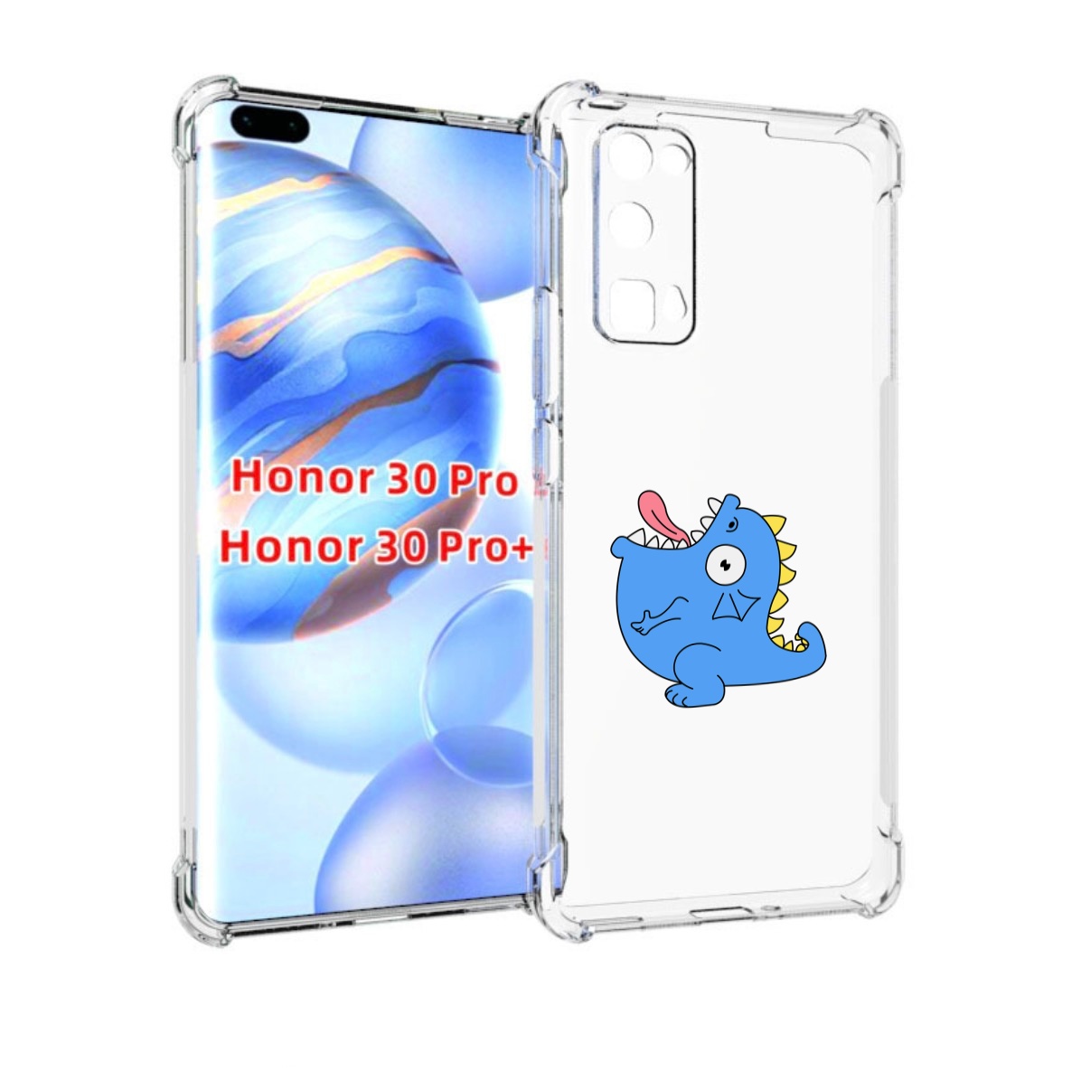 

Чехол бампер MyPads голубая-рыбка для Honor 30 Pro, Прозрачный, Tocco