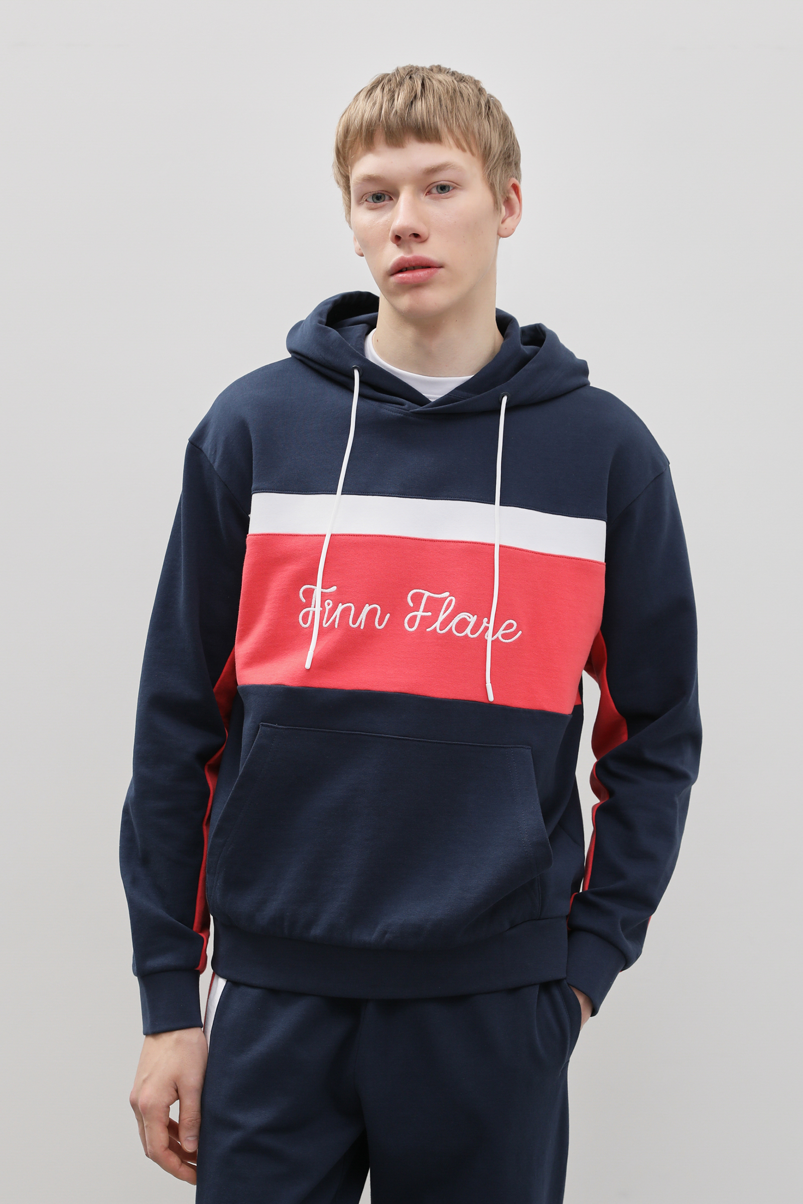 

Худи мужское Finn Flare FBD210112 синее S, Синий, FBD210112