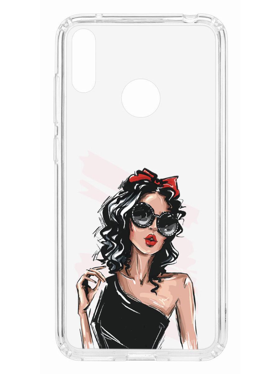 фото Чехол для huawei y7 2019 kruche print фэшн леди кruче