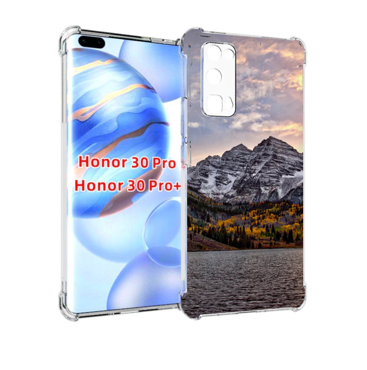 

Чехол бампер MyPads горы-колорадо для Honor 30 Pro, Прозрачный, Tocco