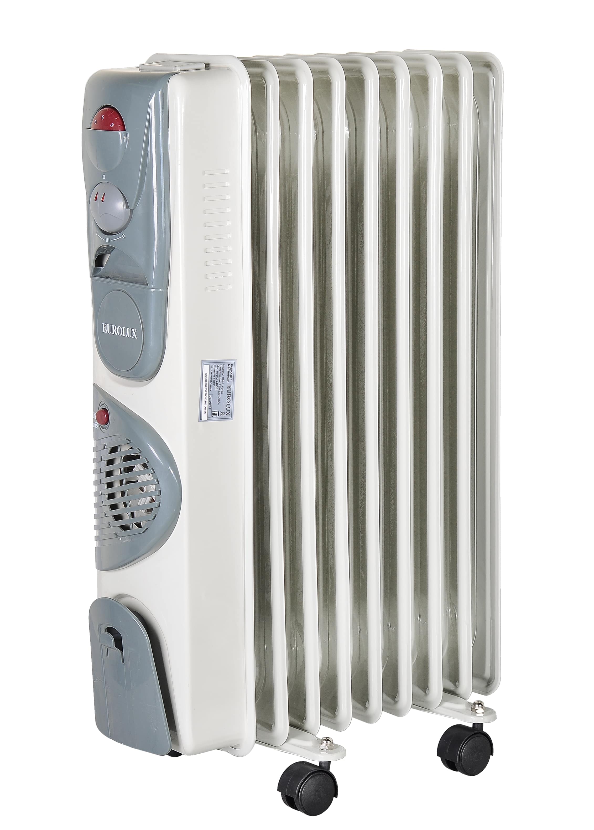 Масляный радиатор EUROLUX ОМ-EU-9НВ White масляный радиатор willmark or 0309 white