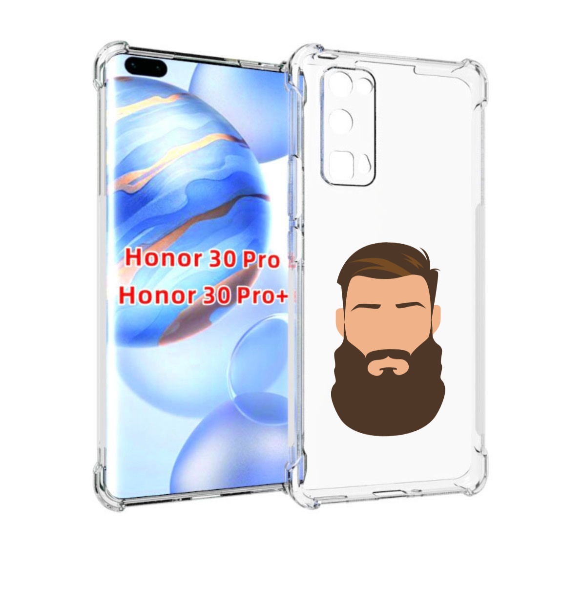 

Чехол бампер MyPads густая-борода для Honor 30 Pro, Прозрачный, Tocco