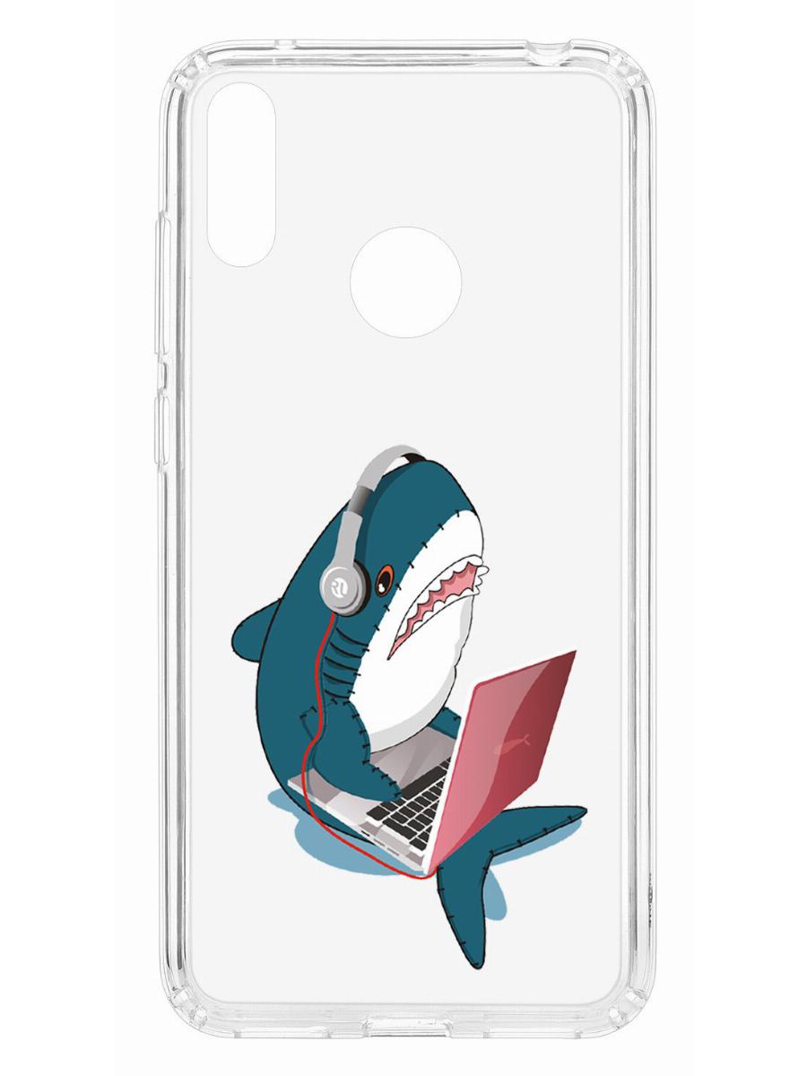 фото Чехол для huawei y7 2019 kruche print акула кruче