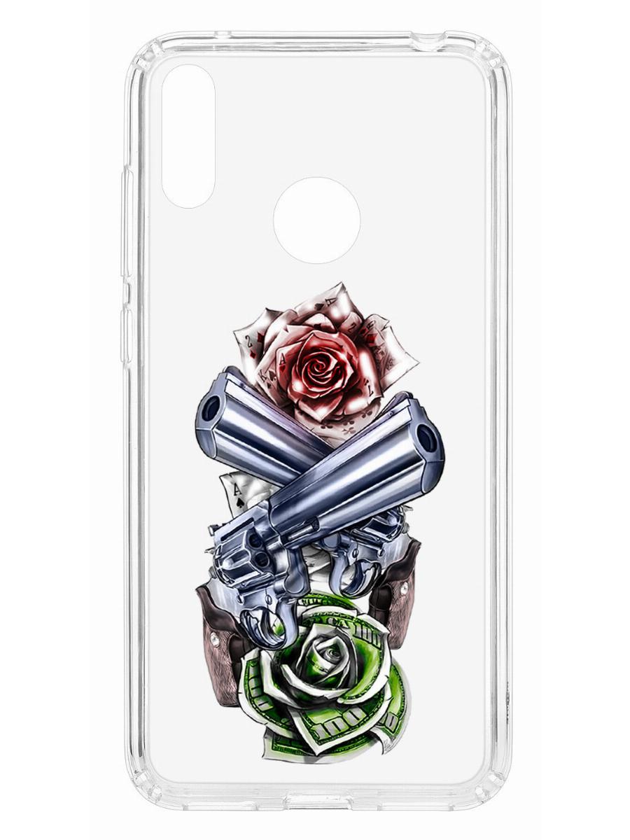 

Чехол для Huawei Y7 2019 Kruche Print Карты деньги 2 ствола