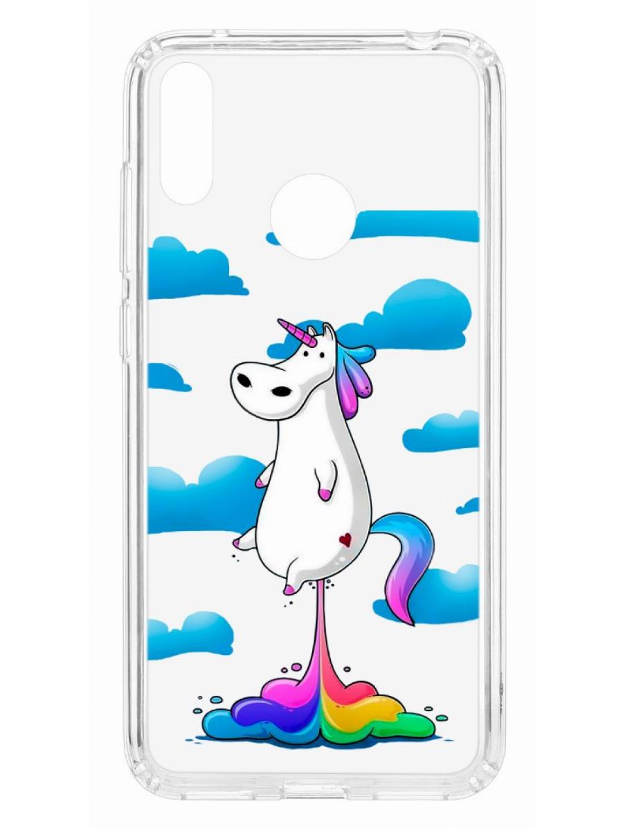 фото Чехол для huawei y7 2019 kruche print flying unicorn кruче