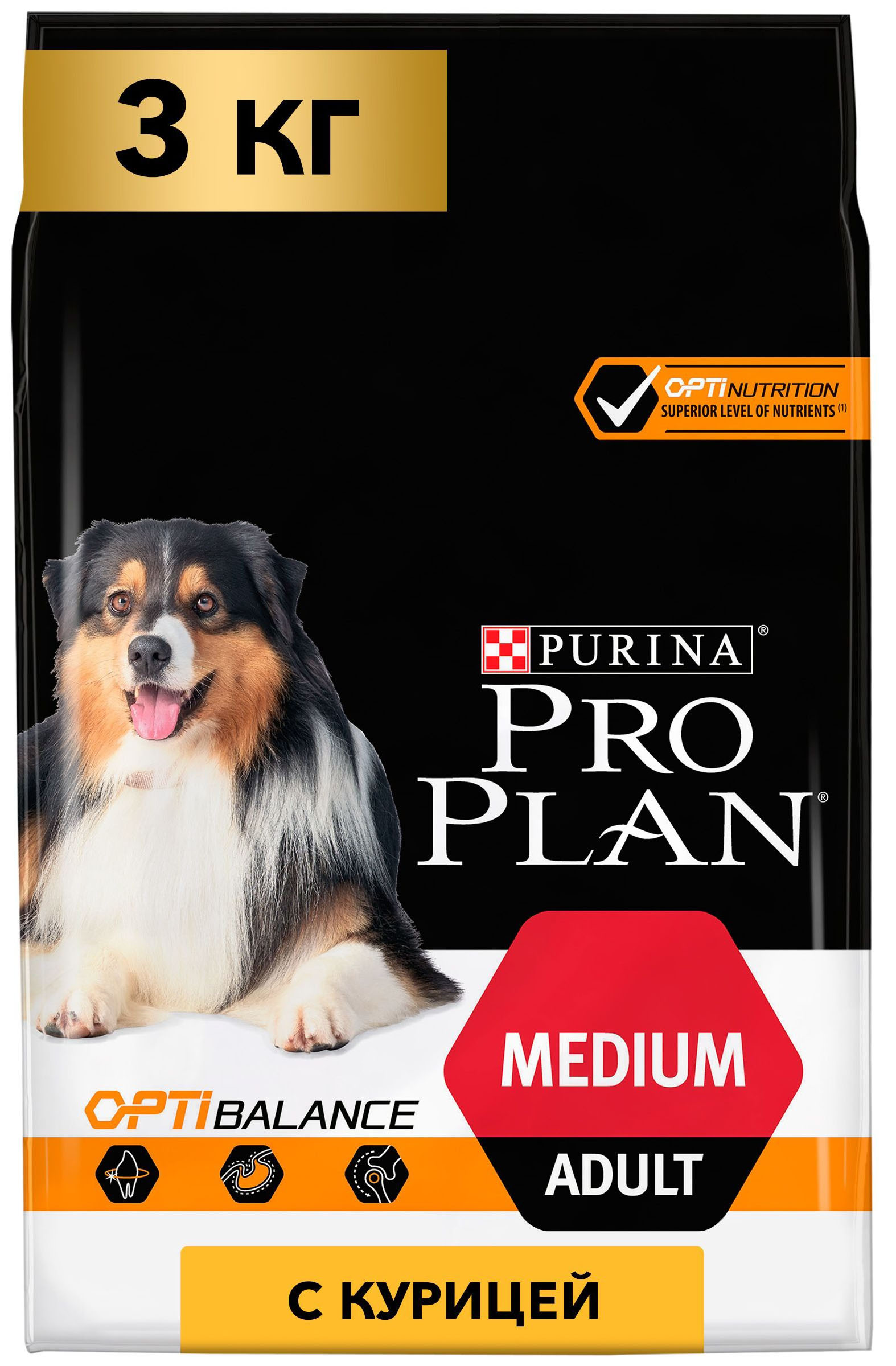 

ProPLAN OPTIBALANCE курица 3кг для собак средних 12443863