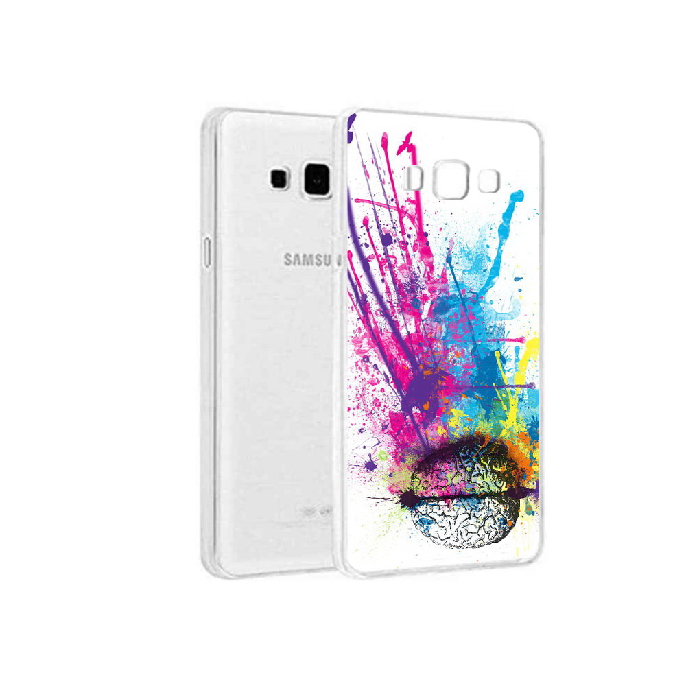

Чехол MyPads Tocco для Samsung Galaxy A3 (2015) яркий красочный мозг, Прозрачный, Tocco