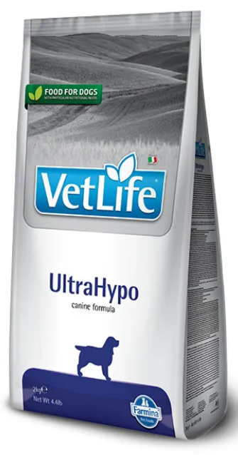 

Сухой корм для взрослых собак при пищевой аллергии Farmina Vet Life Dog Ultrahypo 2 кг