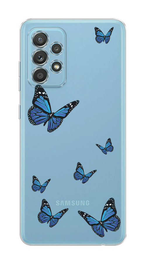 

Чехол на Samsung Galaxy A33 5G "Blue butterflies", Синий;черный, 2104450-1
