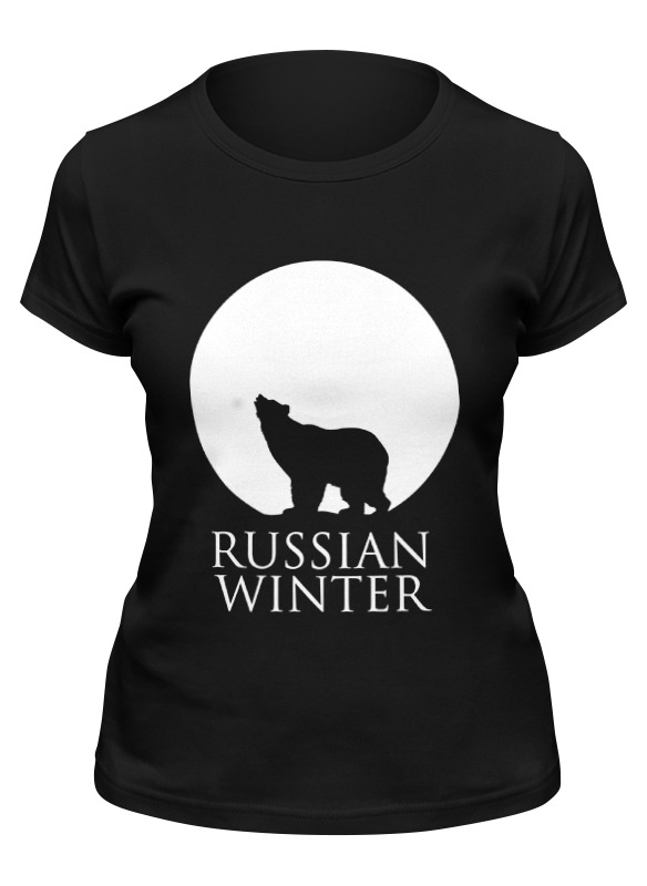 

Футболка женская Printio Russian winter черная L, Черный, Russian winter