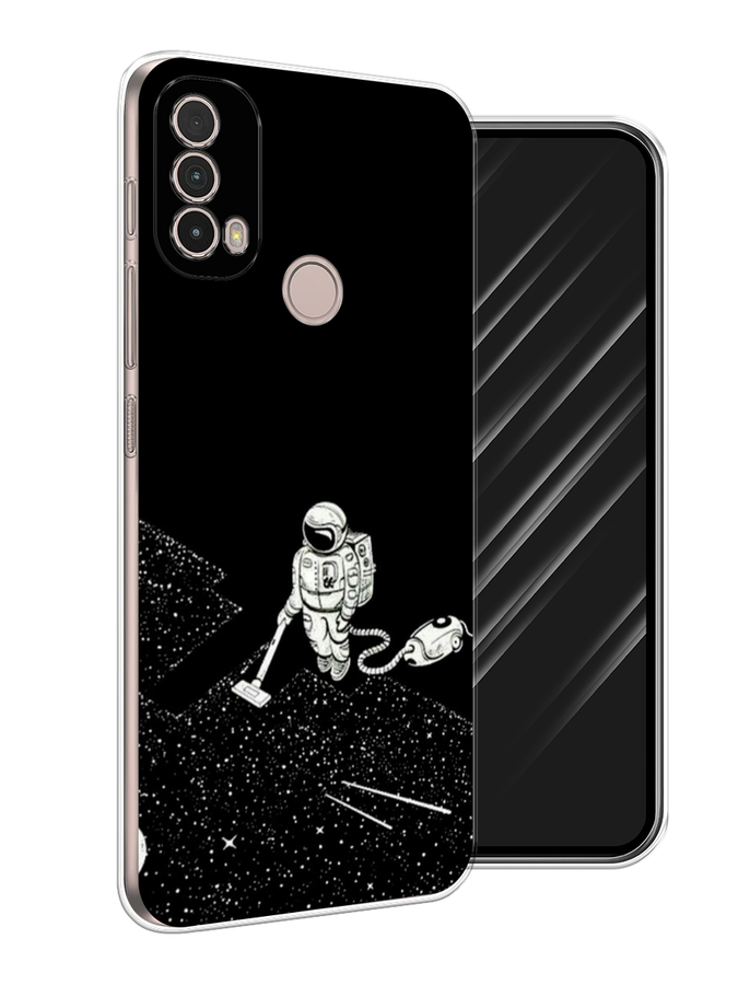

Чехол Awog на Nokia C100 "Космонавт с пылесосом", Белый, 125350-4