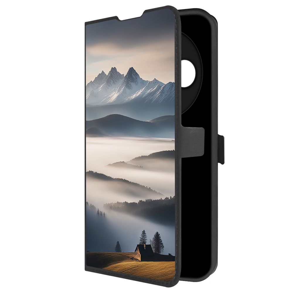 

Чехол-книжка Krutoff Eco Book для Xiaomi Redmi 14C/Poco C75 Туман (черный)