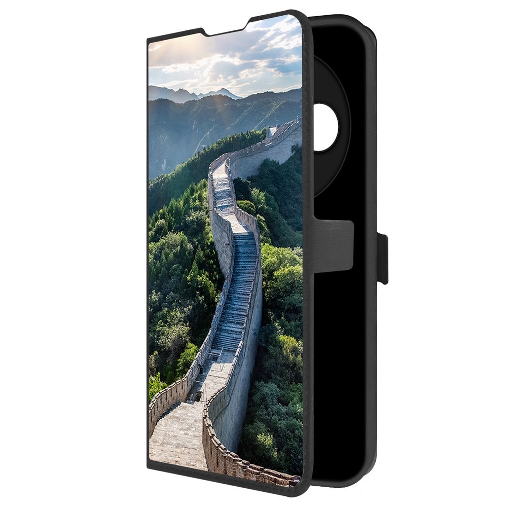 

Чехол-книжка Krutoff Eco Book для Xiaomi Redmi 14C/Poco C75 Китай, Великая Стена (черный)