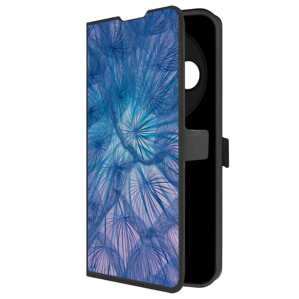

Чехол-книжка Krutoff Eco Book для Xiaomi Redmi 14C/Poco C75 Синий одуванчик (черный)