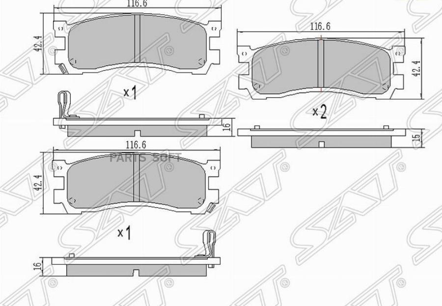 

Колодки Тормозные Зад Mazda Bongo 95-01/Mpv Lv 95-99 Sat арт. ST-J0Y1-26-48Z