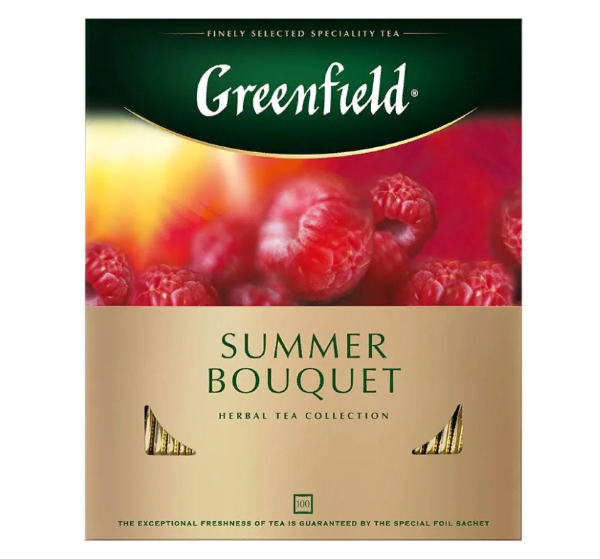 Чай GREENFIELD (Гринфилд) Summer Bouquet  травяной, 100 пакетиков в конвертах по 2 г