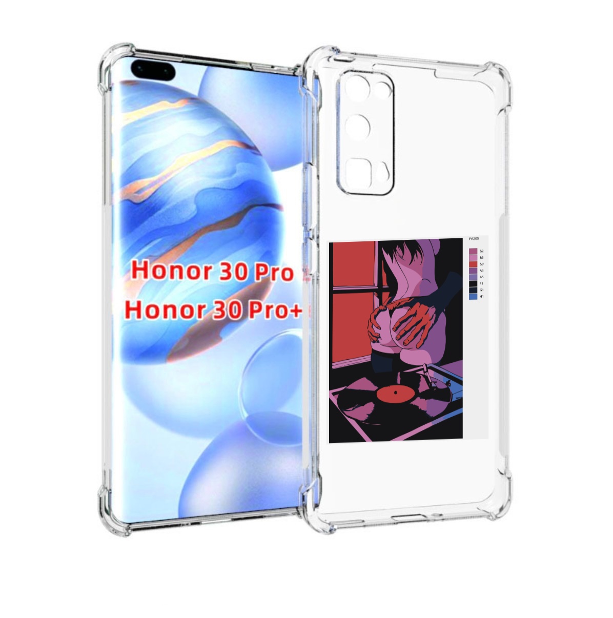 

Чехол бампер MyPads девушка красивая сзади женский для Honor, Прозрачный, Tocco