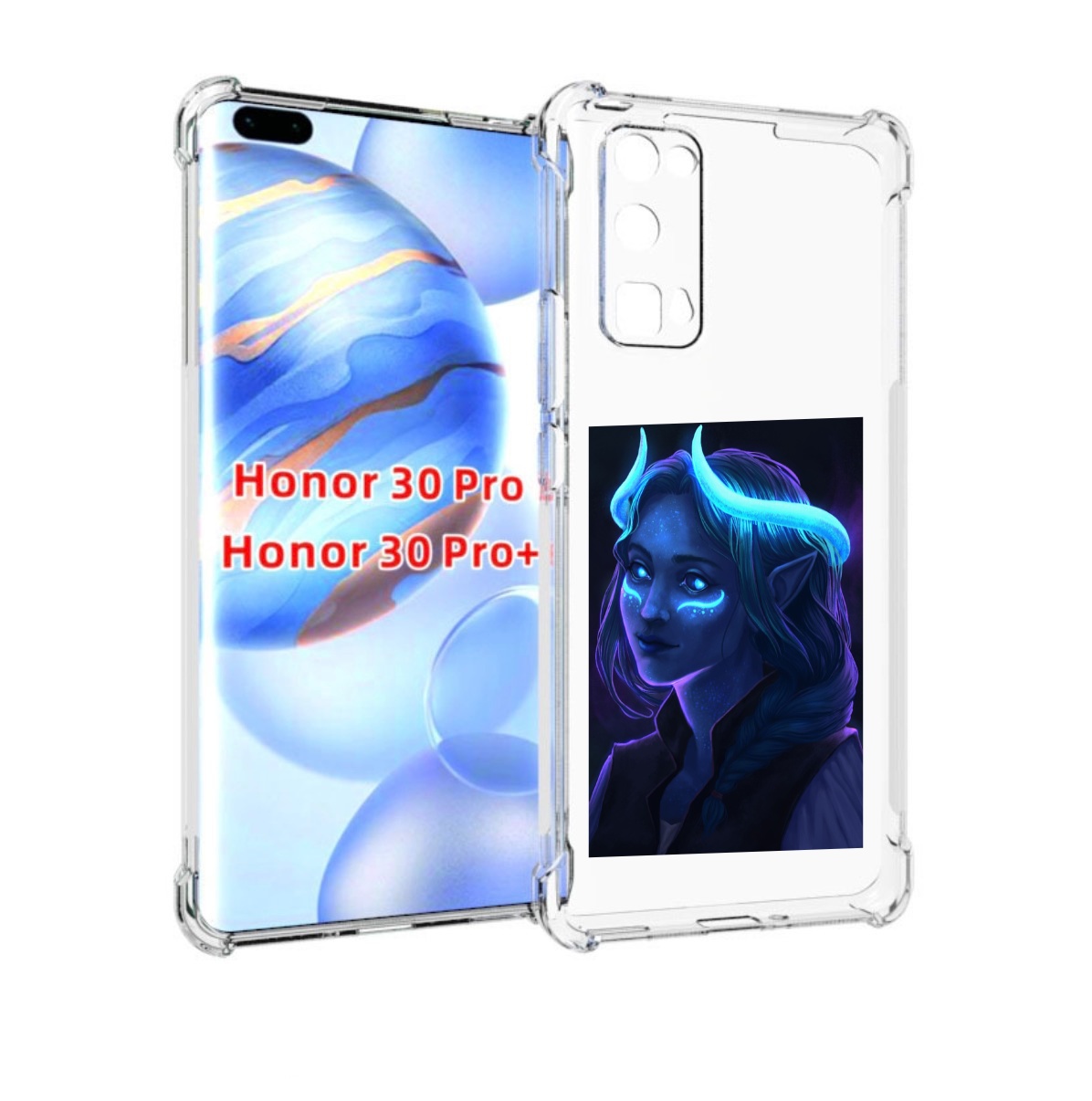 

Чехол бампер MyPads девушка синяя ледяная женский для Honor, Прозрачный, Tocco
