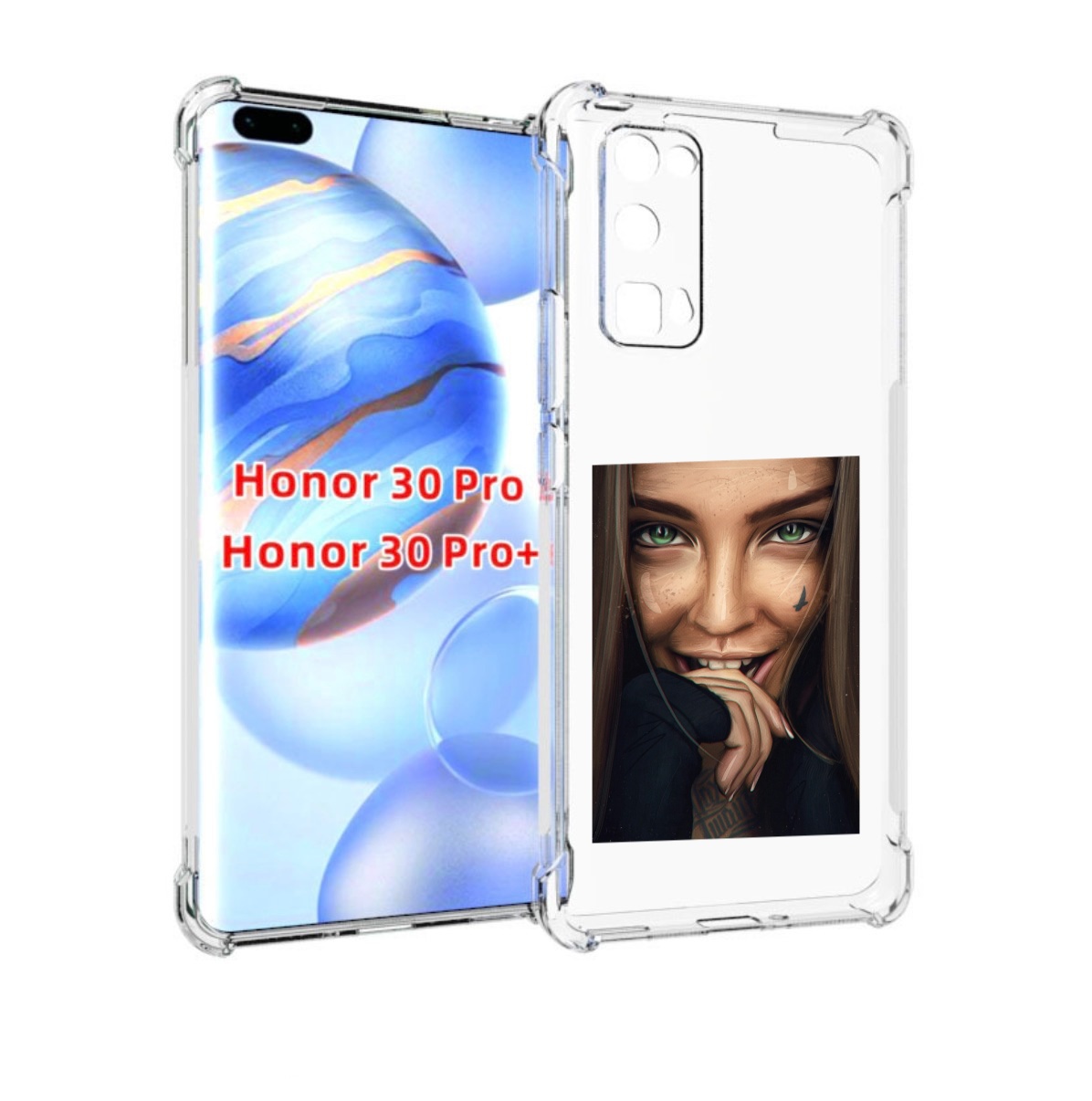 

Чехол бампер MyPads девушка улыбается женский для Honor 3, Прозрачный, Tocco