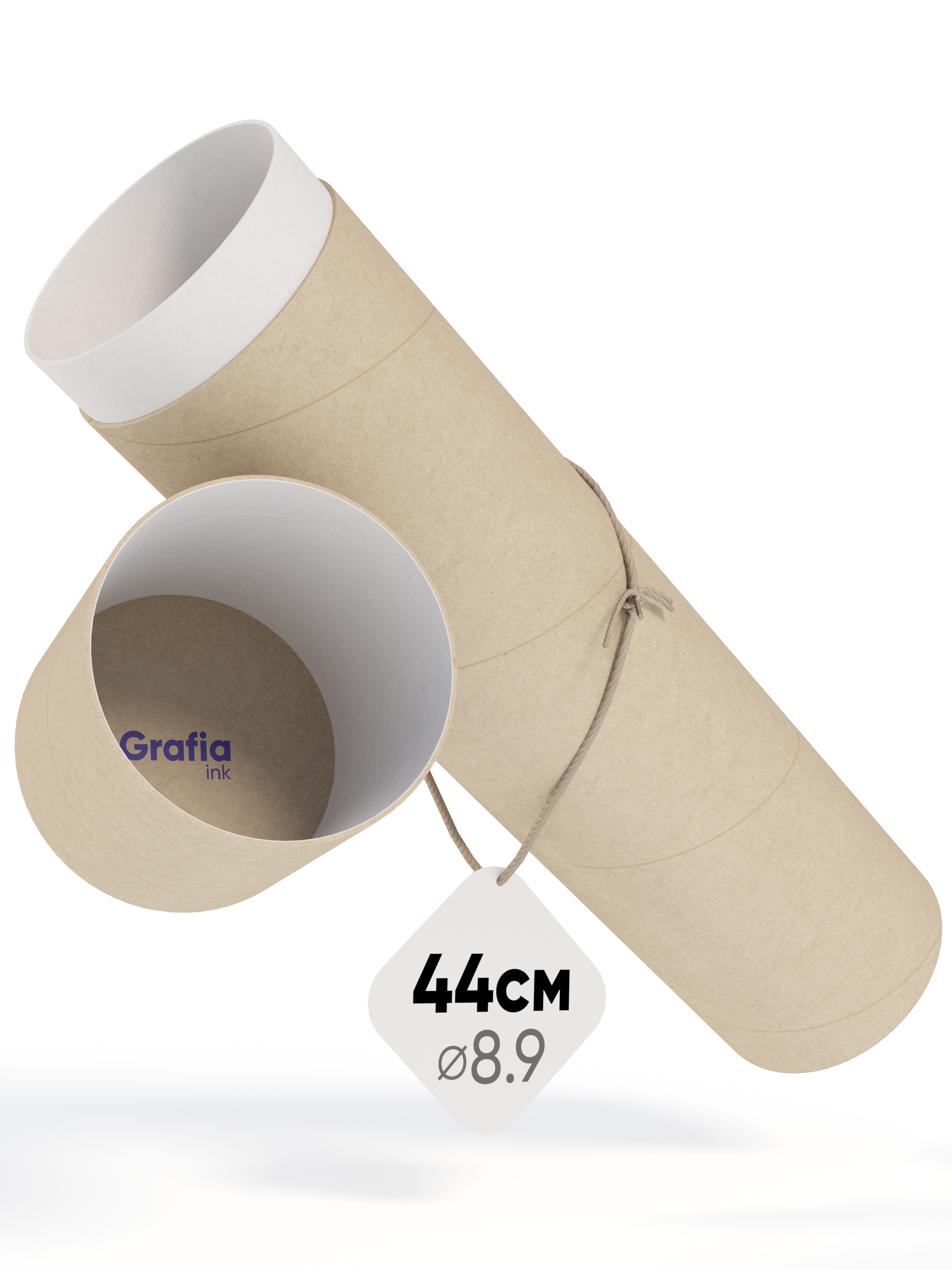 

Тубус-футляр картонный Grafia ink 2.6л 44см d9см, 44x9см 2.6л крафт