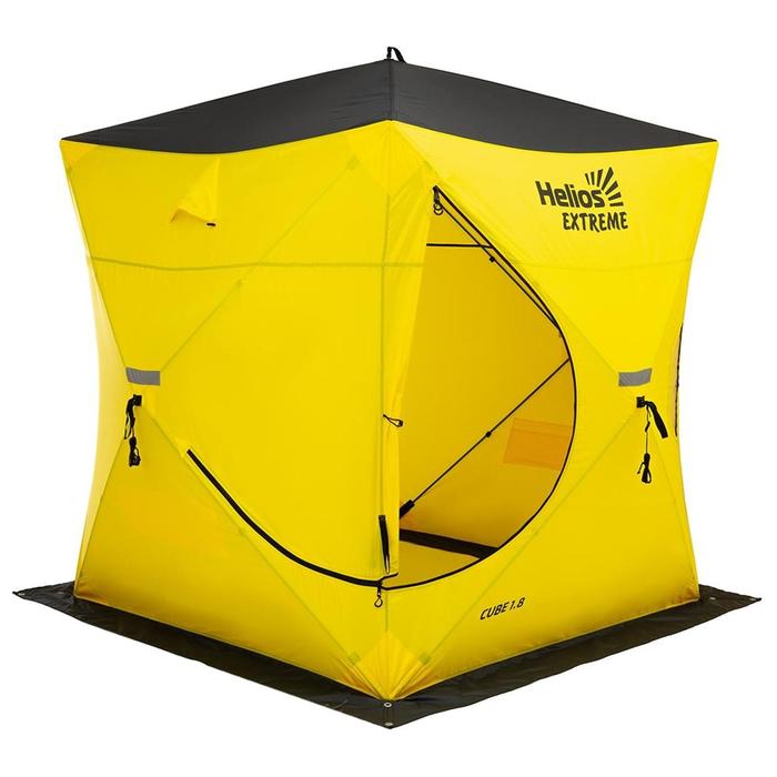 

Палатка зимняя «ТОНАР» Helios EXTREME V2.0 куб (широкий вход), 1,8  1,8 м, цвет жёлтый/чё