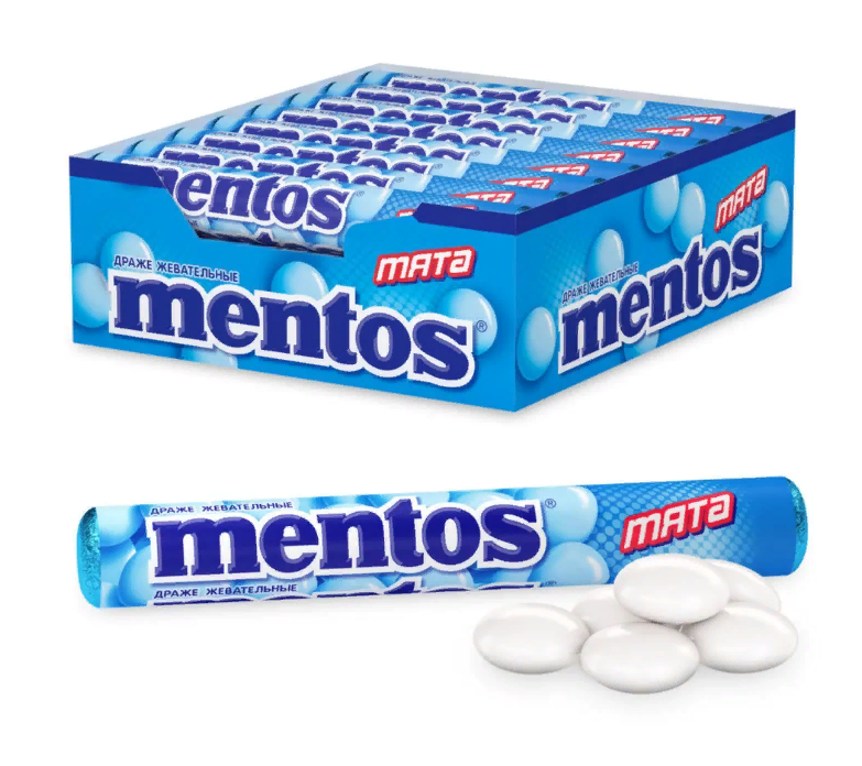 Жевательное драже MENTOS (Ментос) 