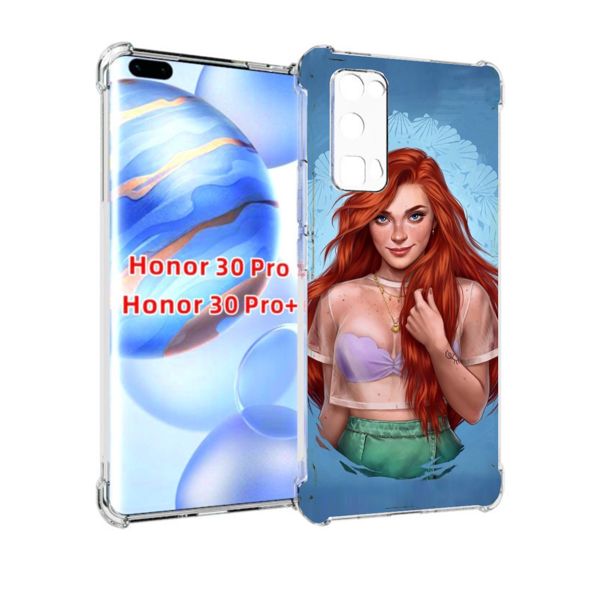 

Чехол бампер MyPads девушка-в-голубом-фоне женский для Honor, Прозрачный, Tocco