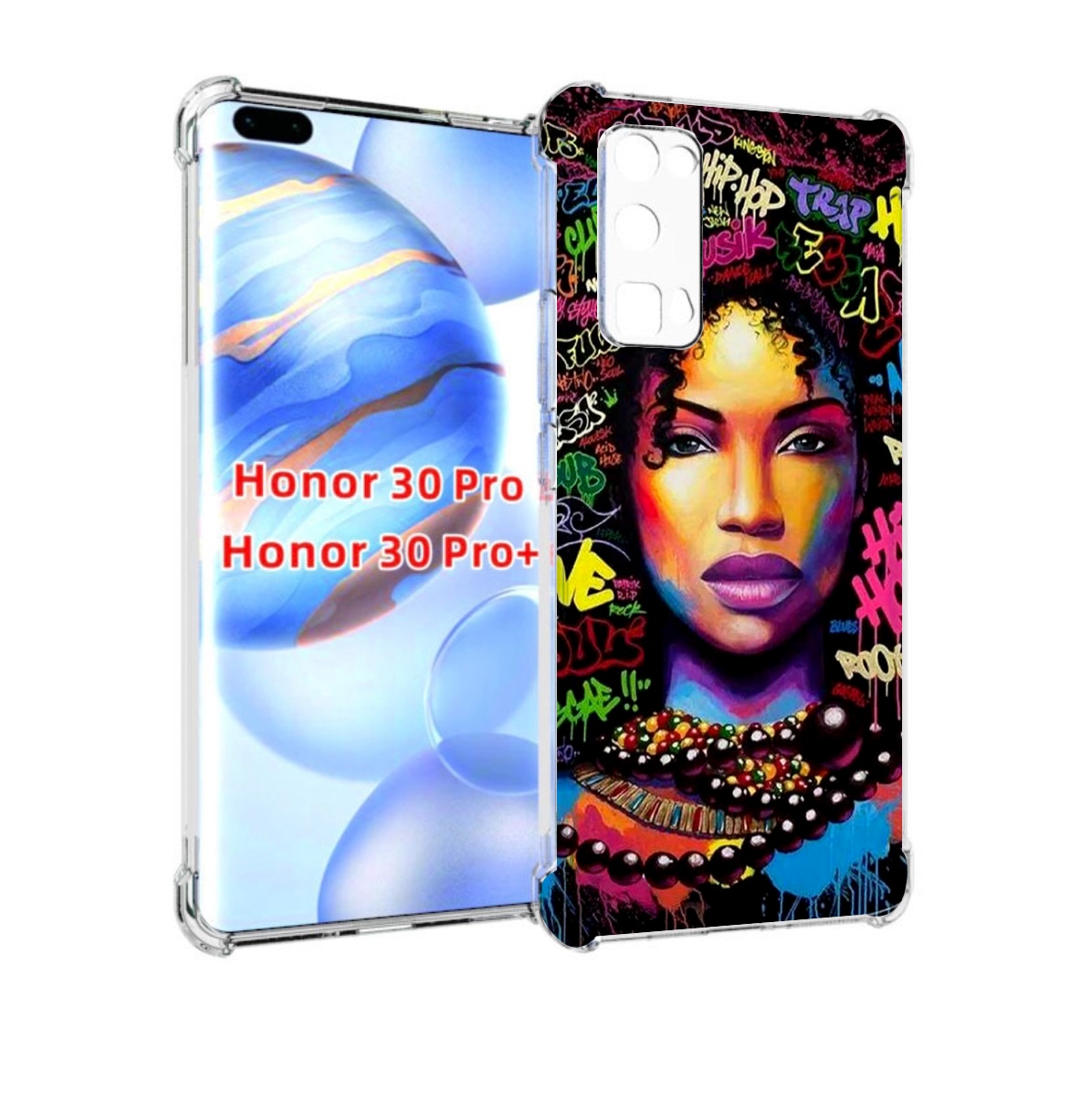 

Чехол бампер MyPads девушка-в-граффити женский для Honor, Прозрачный, Tocco