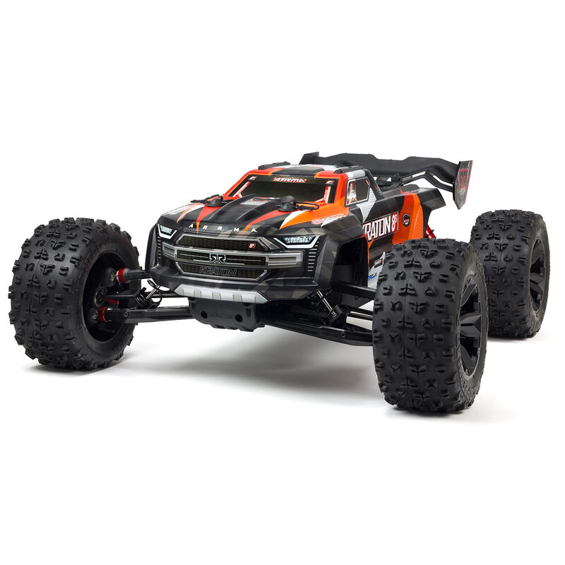 

Радиоуправляемая машинка монстр ARRMA 1:5 KRATON 4X4 8S BLX RTR оранжевый