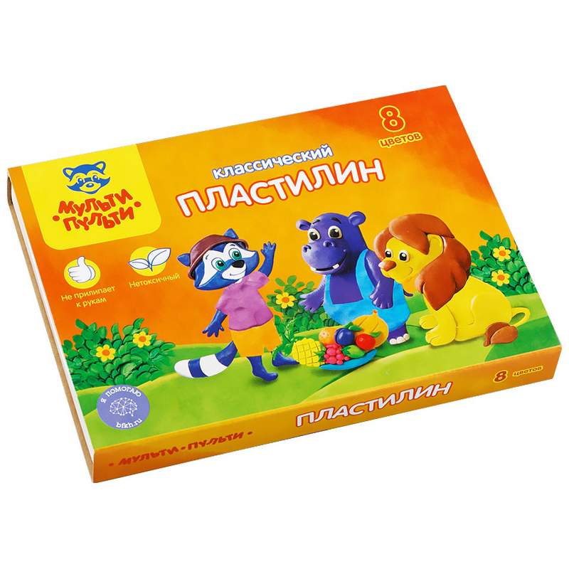 Пластилин классический Мульти-Пульти арт 236481 8 цв х 3 уп 632₽